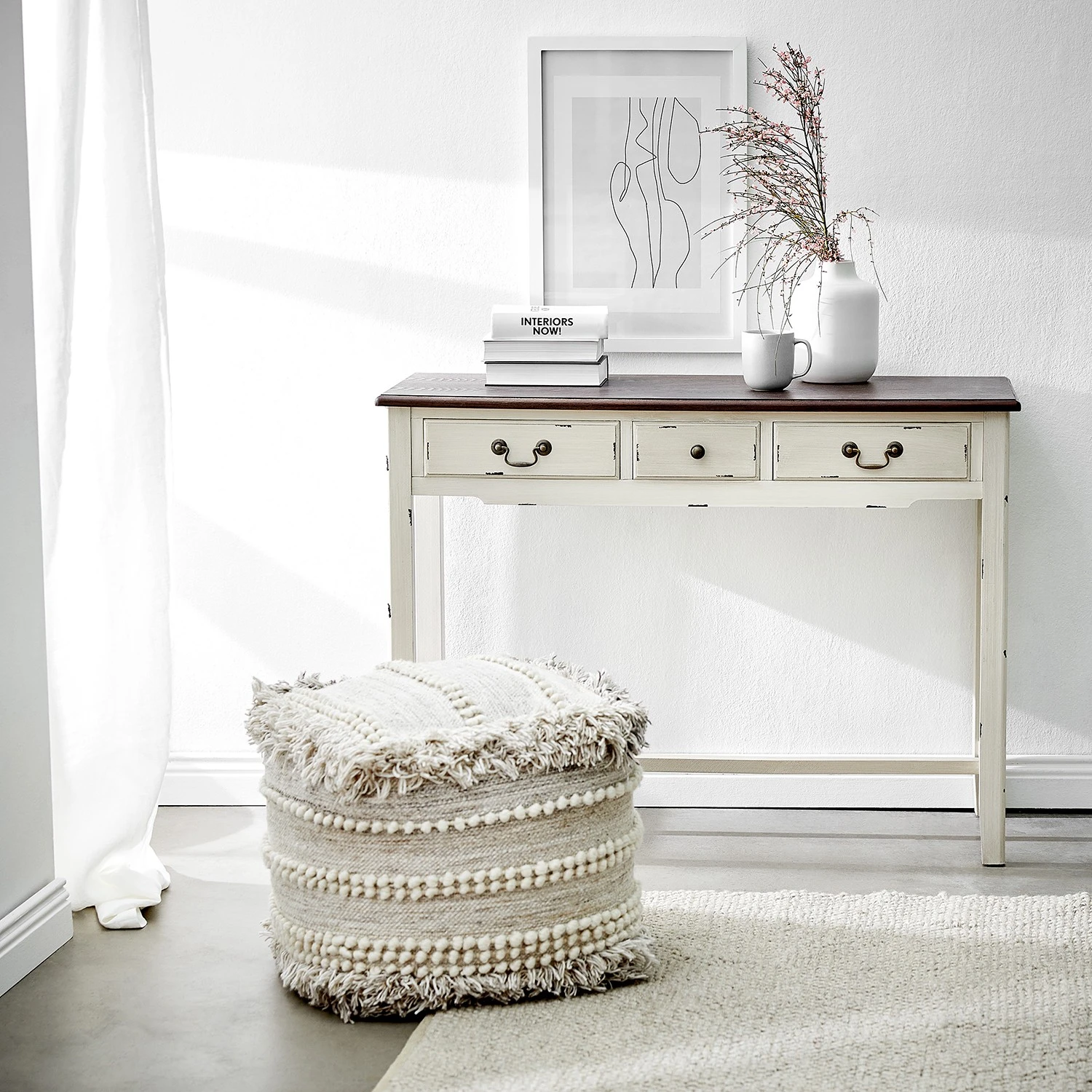 Butlers Konsolentisch CABOTT COVE - Esche Furnier - Creme / Natur 2 Butlers Konsolentisch CABOTT COVE - Esche Furnier - Creme / Natur – Bild 2