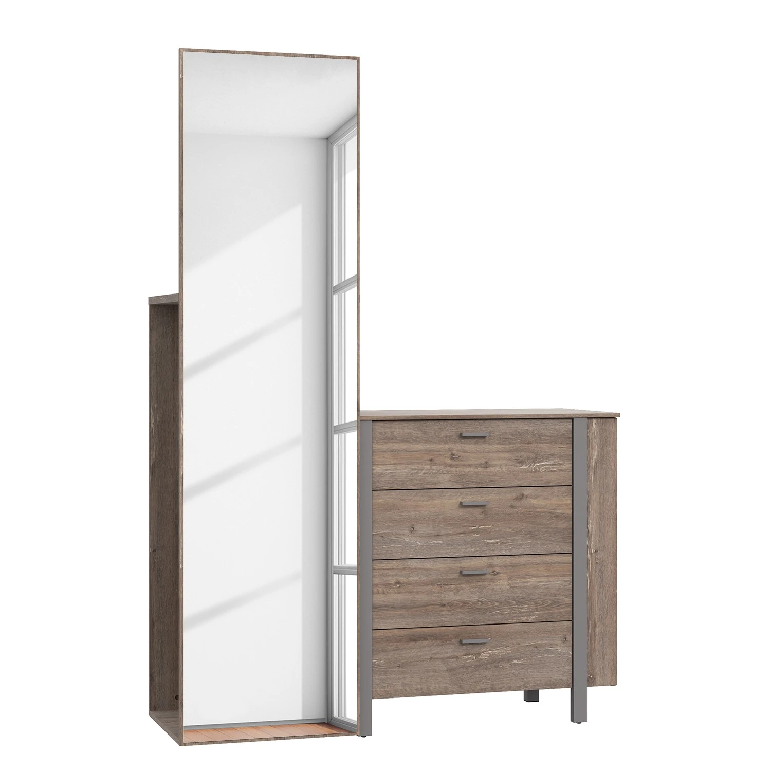 Loftscape Kommode Samtoge II - Amberg Eiche Dekor / Uni Wolfram Grau 1 Loftscape Kommode Samtoge II - Amberg Eiche Dekor / Uni Wolfram Grau