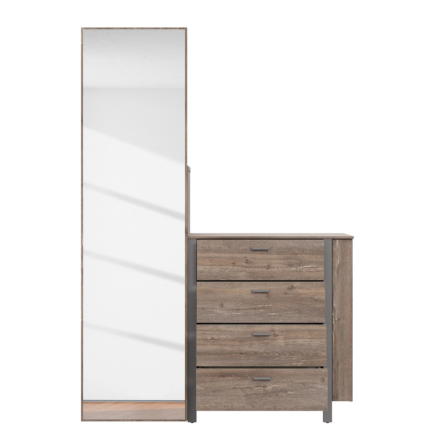 Loftscape Kommode Samtoge II - Amberg Eiche Dekor / Uni Wolfram Grau 5 Loftscape Kommode Samtoge II - Amberg Eiche Dekor / Uni Wolfram Grau – Bild 5