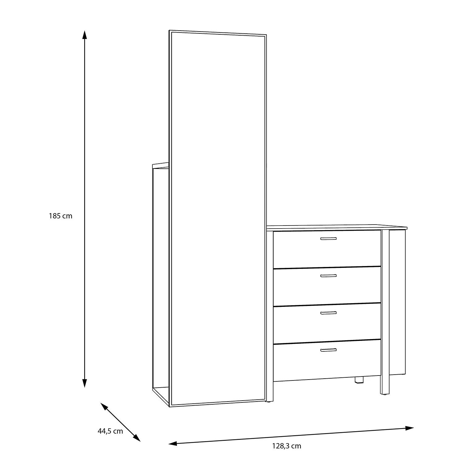 Loftscape Kommode Samtoge II - Amberg Eiche Dekor / Uni Wolfram Grau 8 Loftscape Kommode Samtoge II - Amberg Eiche Dekor / Uni Wolfram Grau – Bild 8