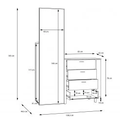 Loftscape Kommode Samtoge II - Amberg Eiche Dekor / Uni Wolfram Grau 17 Loftscape Kommode Samtoge II - Amberg Eiche Dekor / Uni Wolfram Grau -Wohnzimmermöbel boutique en ligne 1000365833 220909 501 SKETCH DETAILS P000000001000365833 sketch