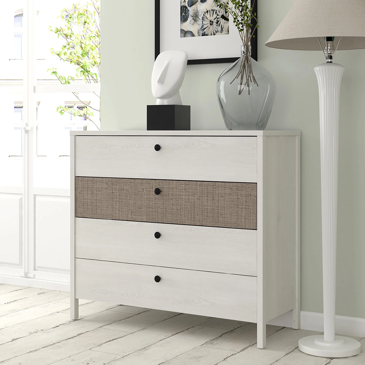 Loftscape Kommode Riecce - Schneeeiche Dekor / Grau 2 Loftscape Kommode Riecce - Schneeeiche Dekor / Grau – Bild 2