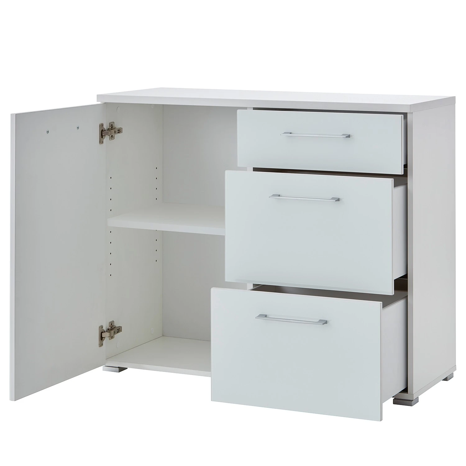 Germania Kommode Campo II - Glas - Weiß 3 Germania Kommode Campo II - Glas - Weiß – Bild 3