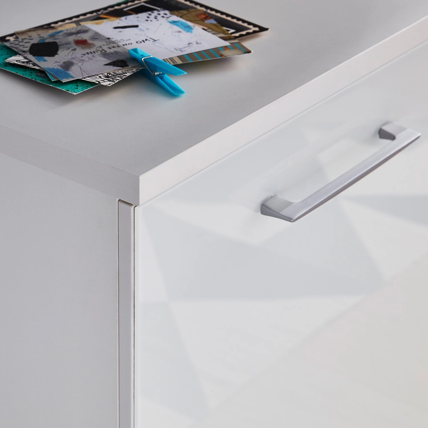 Germania Kommode Campo II - Glas - Weiß 4 Germania Kommode Campo II - Glas - Weiß – Bild 4
