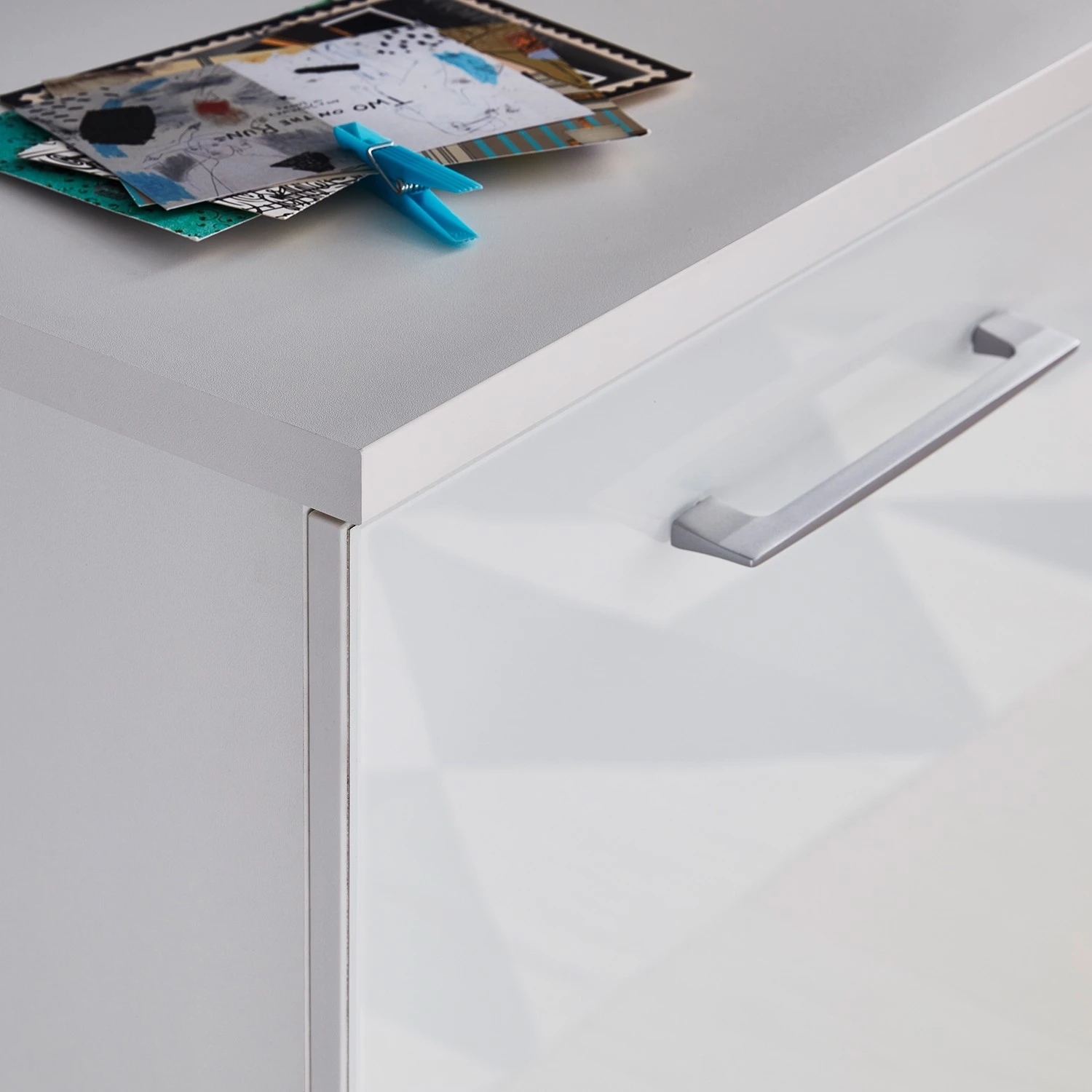 Germania Kommode Campo I - Glas - Weiß 4 Germania Kommode Campo I - Glas - Weiß – Bild 4