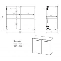 Germania Kommode Campo I - Glas - Weiß 11 Germania Kommode Campo I - Glas - Weiß -Wohnzimmermöbel boutique en ligne 1000366027 220809 500 SKETCH DETAILS P000000001000366027 sketch