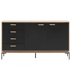 Schildmeyer Sideboard Looks - Schwarz / Eiche Dekor -Wohnzimmermöbel boutique en ligne 1000366031 220809 030 DETAILS P000000001000366031