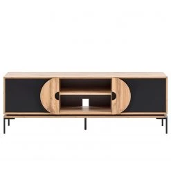 Schildmeyer TV-Lowboard Looks - Schwarz / Eiche Dekor -Wohnzimmermöbel boutique en ligne 1000366037 220809 030 DETAILS P000000001000366037