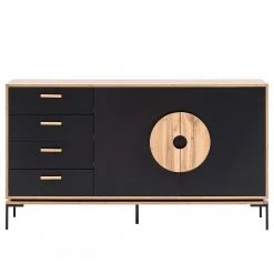 Schildmeyer Sideboard Looks - Schwarz / Eiche Dekor -Wohnzimmermöbel boutique en ligne 1000366038 220809 030 DETAILS P000000001000366038