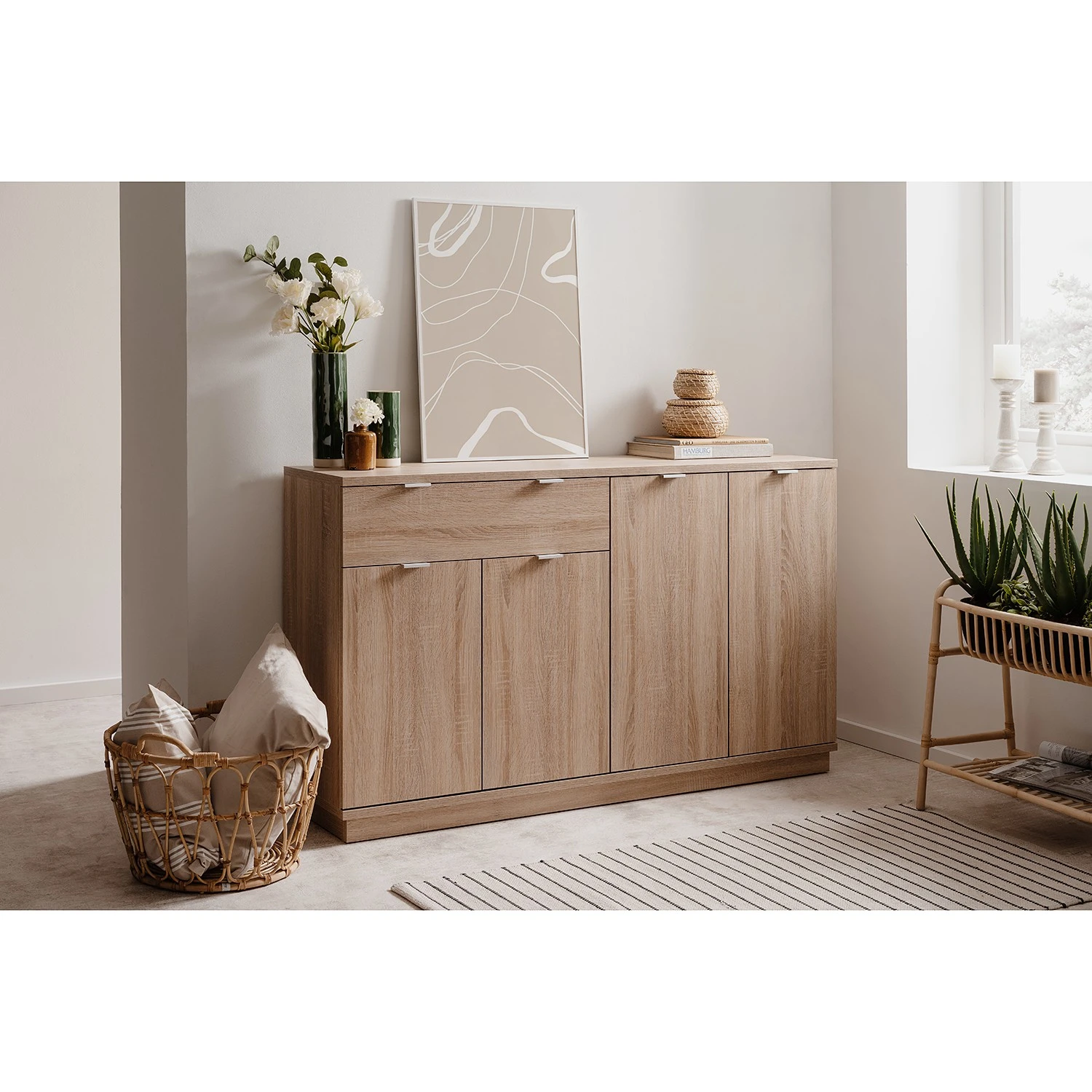 Loftscape Sideboard Alcester I - Eiche Sonoma Dekor 2 Loftscape Sideboard Alcester I - Eiche Sonoma Dekor – Bild 2