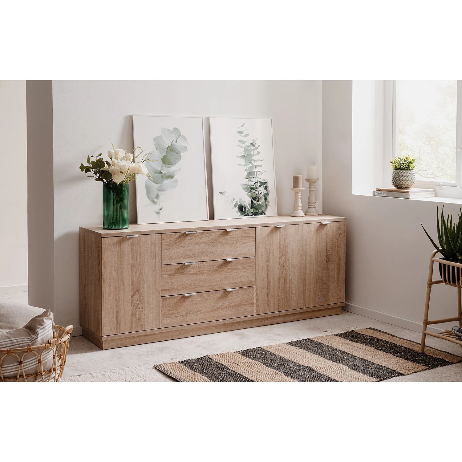 Loftscape Sideboard Alcester II - Eiche Sonoma Dekor 3 Loftscape Sideboard Alcester II - Eiche Sonoma Dekor – Bild 3