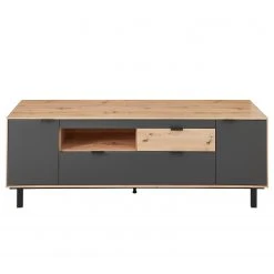 Fashion For Home Wohnwand Leox I (4-teilig) - Inkl. Beleuchtung - Graphit / Eiche Artisan Dekor -Wohnzimmermöbel boutique en ligne 1000366292 220816 060 DETAILS P000000001000366292