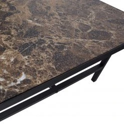 Red Living Beistelltisch Bowes - Marmor Braun Dekor / Schwarz 16 Red Living Beistelltisch Bowes - Marmor Braun Dekor / Schwarz -Wohnzimmermöbel boutique en ligne 1000366390 220823 060 DETAILS P000000001000366390