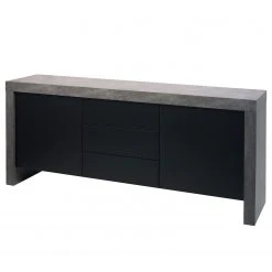 Temahome Sideboard Kobe I - Schwarz / Beton Dekor