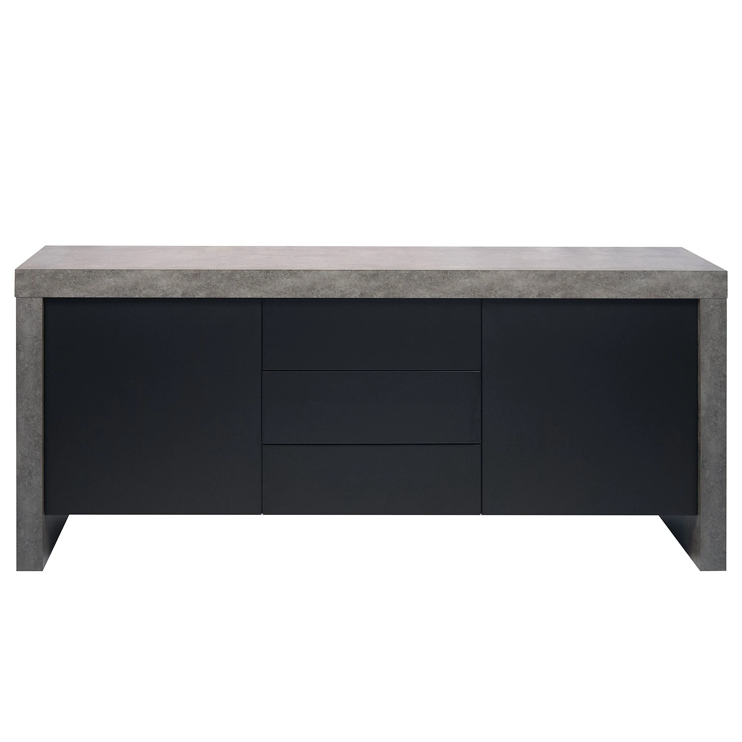 Temahome Sideboard Kobe I - Schwarz / Beton Dekor 6 Temahome Sideboard Kobe I - Schwarz / Beton Dekor – Bild 6