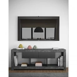 Temahome TV-Lowboard Nara - Beton Dekor / Schwarz -Wohnzimmermöbel boutique en ligne 1000366700 220906 022 MOOD DETAILS P000000001000366700 mood