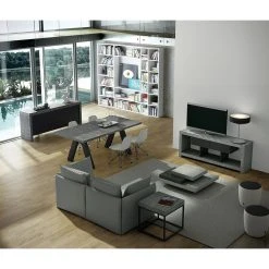 Temahome TV-Lowboard Nara - Beton Dekor / Schwarz -Wohnzimmermöbel boutique en ligne 1000366700 220906 023 MOOD DETAILS P000000001000366700 mood