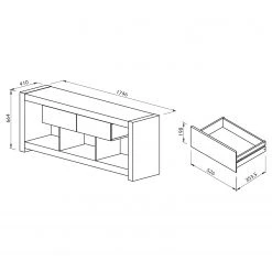 Temahome TV-Lowboard Nara - Beton Dekor / Schwarz -Wohnzimmermöbel boutique en ligne 1000366700 220906 500 SKETCH DETAILS P000000001000366700 sketch