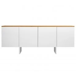Temahome Sideboard Edge - Echtholzfurnier - / Weiß / Eiche