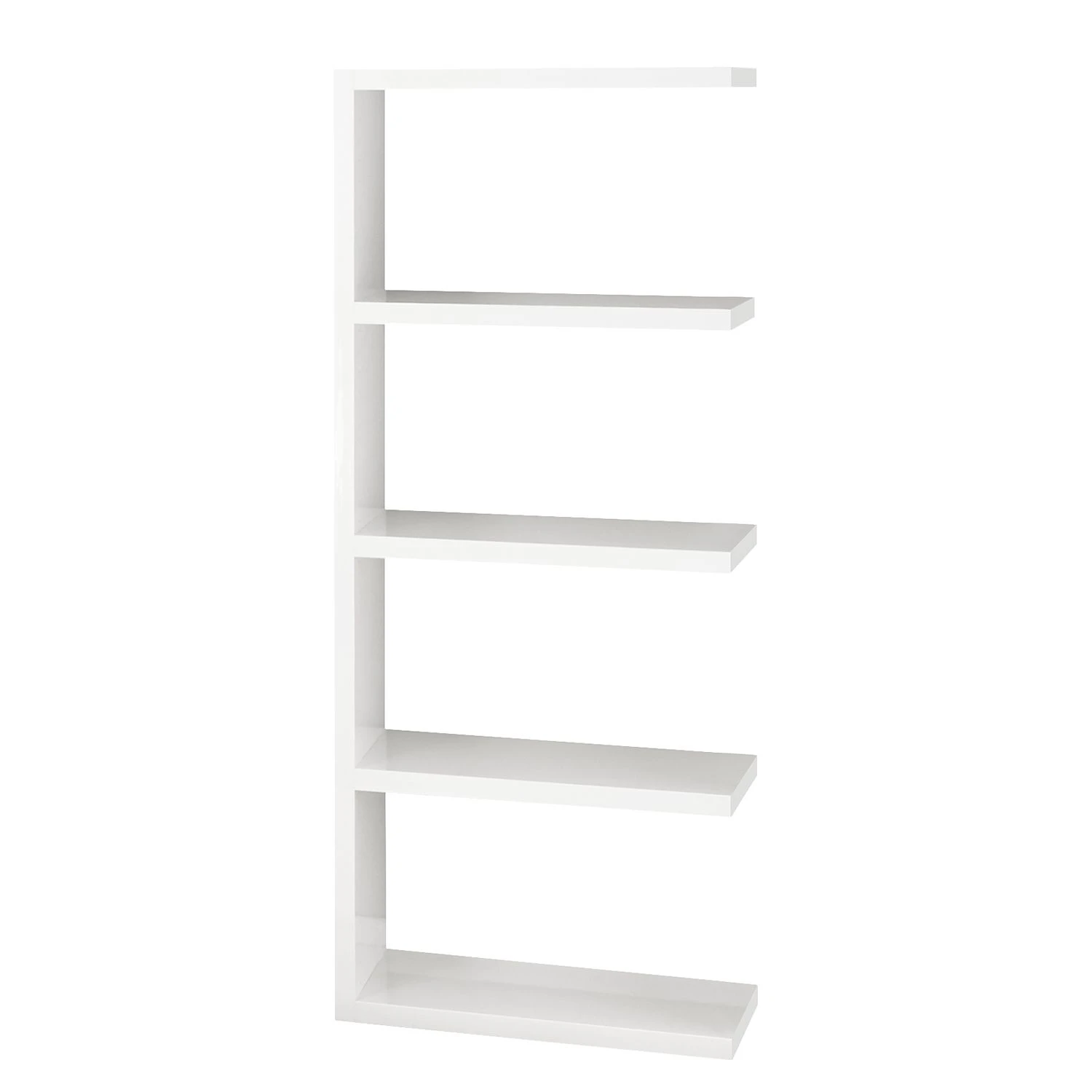 Fredriks Anbauregal Concept II - Hochglanz Weiß 1 Fredriks Anbauregal Concept II - Hochglanz Weiß