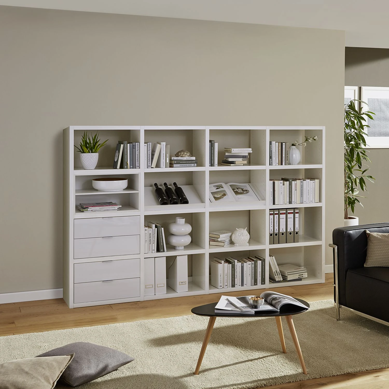 Fredriks Anbauregal Concept II - Hochglanz Weiß 5 Fredriks Anbauregal Concept II - Hochglanz Weiß – Bild 5