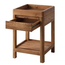 Ars Natura Beistelltisch Anamur II - Eiche -Wohnzimmermöbel boutique en ligne beistelltisch anamur ii wildeiche massiv 4726452