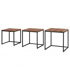 Ars manufacti Beistelltisch Candler (3-teilig) - Eiche massiv / Metall -Wohnzimmermöbel boutique en ligne beistelltisch candler 3 teilig eiche massiv metall eiche 4671016