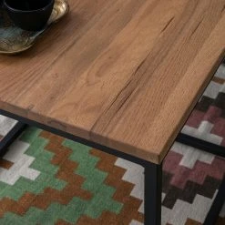 Ars manufacti Beistelltisch Candler (3-teilig) - Eiche massiv / Metall -Wohnzimmermöbel boutique en ligne beistelltisch candler 3 teilig eiche massiv metall eiche 4774888