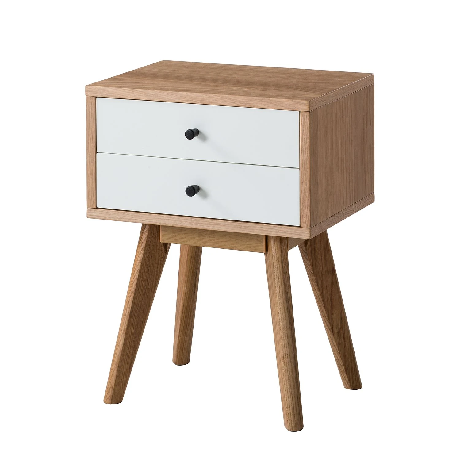 Mørteens Beistelltisch Kamion - Weiß / Eiche Dunkel Dekor - Höhe: 58 cm 1 Mørteens Beistelltisch Kamion - Weiß / Eiche Dunkel Dekor - Höhe: 58 cm