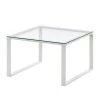 Fredriks Couchtisch Montalto - Glas / Stahl - Weiß