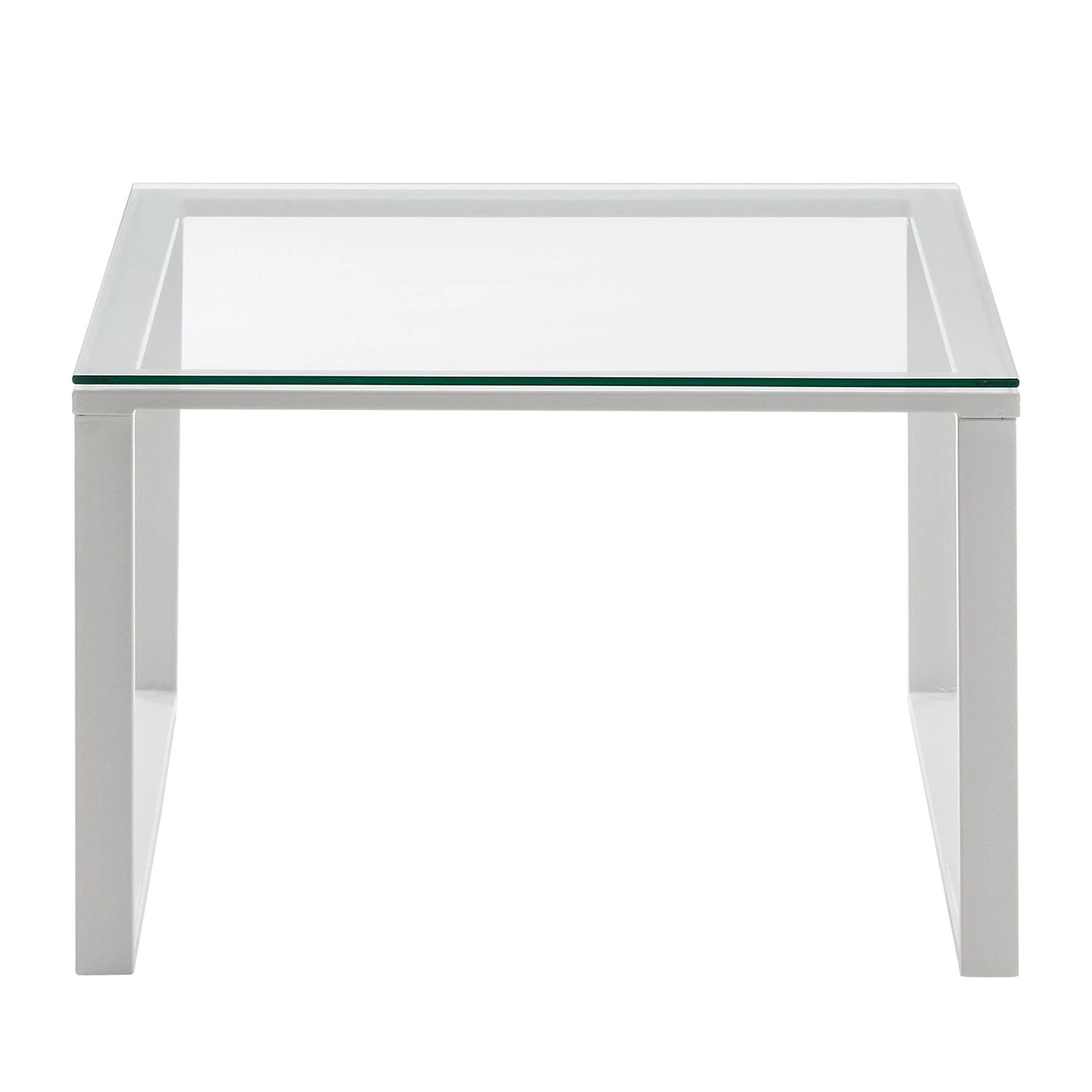 Fredriks Couchtisch Montalto - Glas / Stahl - Weiß 2 Fredriks Couchtisch Montalto - Glas / Stahl - Weiß – Bild 2