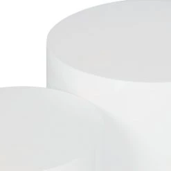 Fredriks Beistelltisch Circle (2er-Set) - Hochglanz Weiß -Wohnzimmermöbel boutique en ligne beistelltisch set circle weiss 1340163