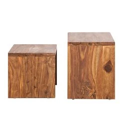 Ars Natura Beistelltisch-Set Trangle (2-teilig) - Sheesham Massiv -Wohnzimmermöbel boutique en ligne beistelltisch set trangle 2 teilig sheesham massiv 2841654