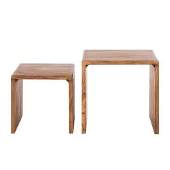 Ars Natura Beistelltisch-Set Trangle (2-teilig) - Sheesham Massiv -Wohnzimmermöbel boutique en ligne beistelltisch set trangle 2 teilig sheesham massiv 2841658