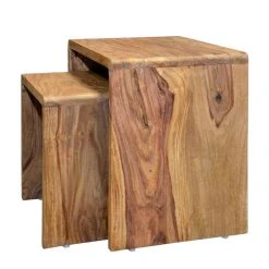 Ars Natura Beistelltisch-Set Trangle (2-teilig) - Sheesham Massiv -Wohnzimmermöbel boutique en ligne beistelltisch set trangle 2 teilig sheesham massiv 2841682