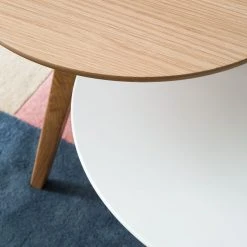 Mørteens Beistelltisch Wolka - Eiche teilmassiv - Eiche / Weiß -Wohnzimmermöbel boutique en ligne beistelltisch wolka eiche teilmassiv eiche weiss 4783452