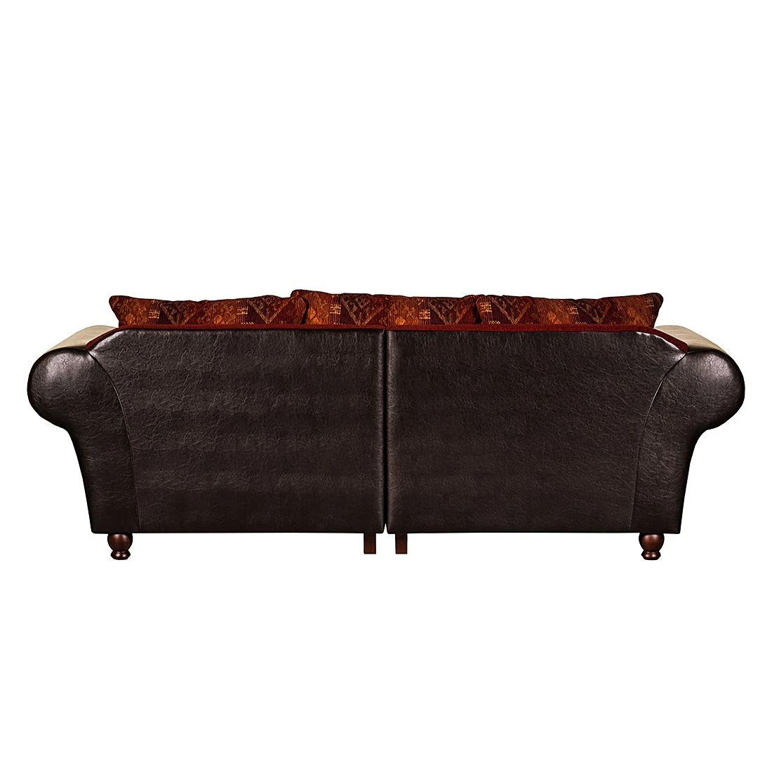 Maison Belfort Bigsofa Mosambik - Kunstleder / Webstoff - Dunkelbraun / Rot - Dunkelbraun / Rot 5 Maison Belfort Bigsofa Mosambik - Kunstleder / Webstoff - Dunkelbraun / Rot - Dunkelbraun / Rot – Bild 5