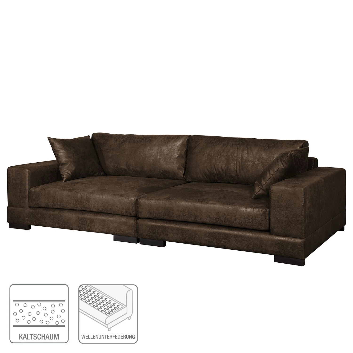 Fredriks Bigsofa Mandor Antiklederlook - Braun 2 Fredriks Bigsofa Mandor Antiklederlook - Braun – Bild 2