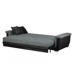 Fredriks Bigsofa Manville (mit Schlaffunktion) - Microfaser - Schwarz / Grau -Wohnzimmermöbel boutique en ligne bigsofa manville mit schlaffunktion microfaser schwarz grau 4094564