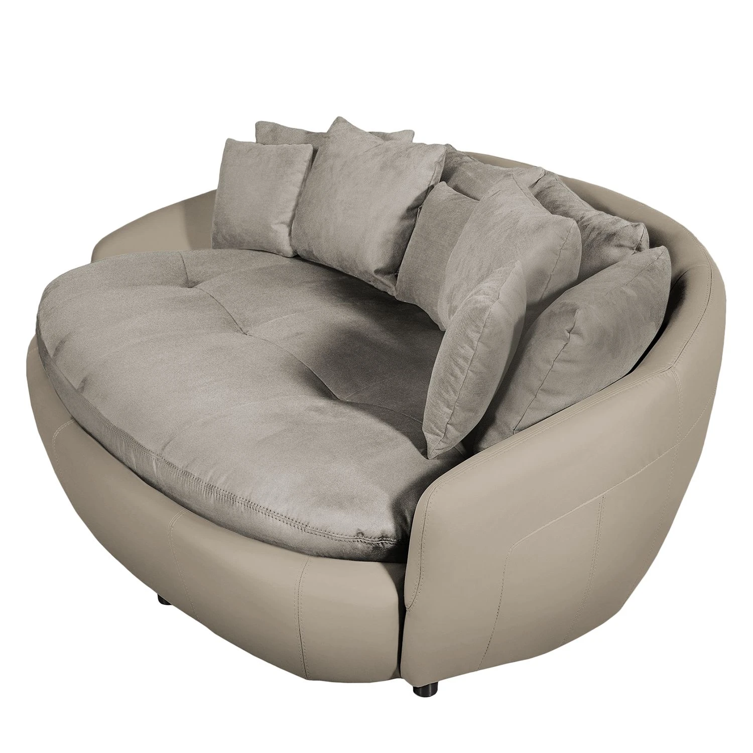 Cotta Bigsofa Pias Kunstleder / Webstoff - Cappuccino / Champagnermetallic 3 Cotta Bigsofa Pias Kunstleder / Webstoff - Cappuccino / Champagnermetallic – Bild 3