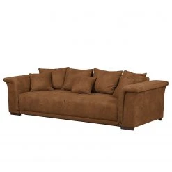 Ars Natura Bigsofa Rockypoint (mit Schlaffunktion) - Antiklederlook - Cognac