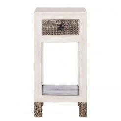 Wolf-Möbel Beistelltisch Goa White - Mehrfarbig -Wohnzimmermöbel boutique en ligne blumensaeule goa white mehrfarbig 4028032