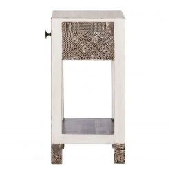 Wolf-Möbel Beistelltisch Goa White - Mehrfarbig -Wohnzimmermöbel boutique en ligne blumensaeule goa white mehrfarbig 4028036