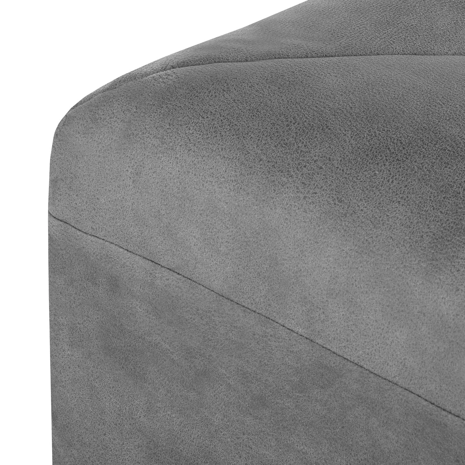 Modoform Boxspring-Ecksofa Pignola Microfaser - Antiklederlook - Grau 8 Modoform Boxspring-Ecksofa Pignola Microfaser - Antiklederlook - Grau – Bild 8
