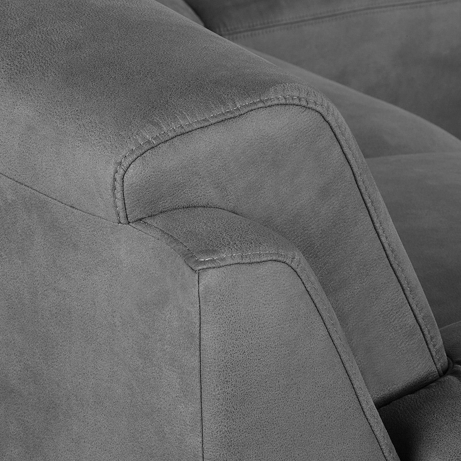 Modoform Boxspring-Ecksofa Pignola Microfaser - Antiklederlook - Grau 12 Modoform Boxspring-Ecksofa Pignola Microfaser - Antiklederlook - Grau – Bild 12