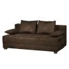 Ars Natura Boxspring-Schlafsofa Dingo - Antiklederoptik - Dunkelbraun