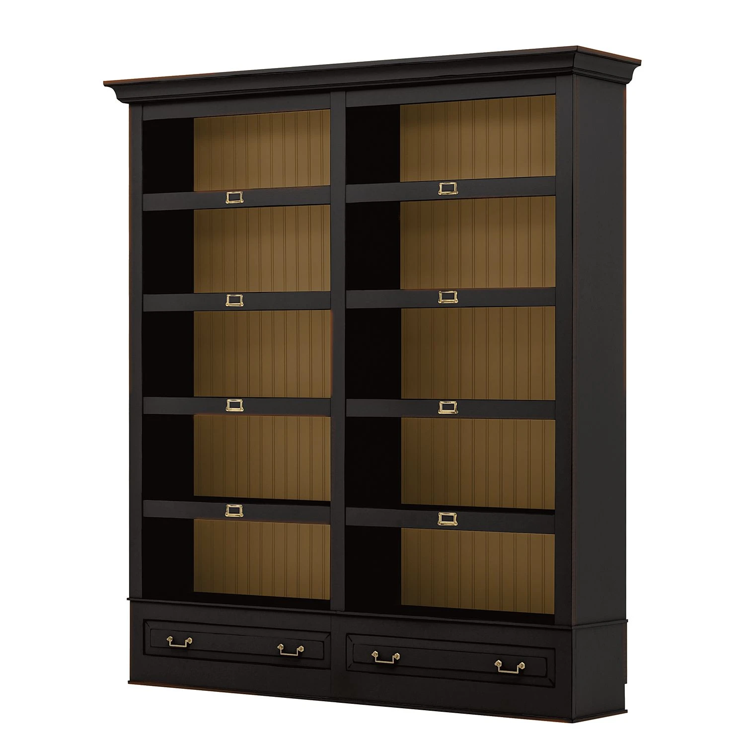 Maison Belfort Bücherregal Azjana I - Schwarz / Pinie Honig 1 Maison Belfort Bücherregal Azjana I - Schwarz / Pinie Honig