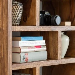 Ars Natura Bücherregal Trangle - Sheesham Massiv -Wohnzimmermöbel boutique en ligne buecherregal trangle sheesham massiv 723986