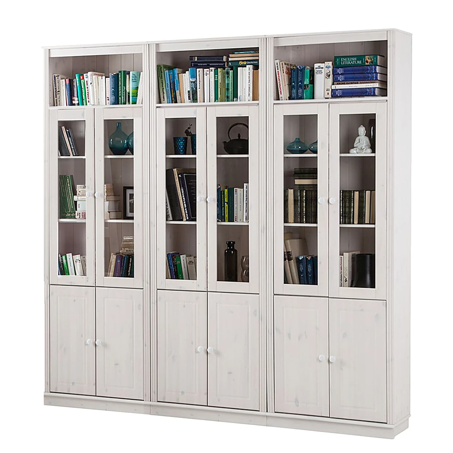 Maison Belfort Bücherwand Lillehammer III - Kiefer massiv - Kiefer Weiß 3 Maison Belfort Bücherwand Lillehammer III - Kiefer massiv - Kiefer Weiß – Bild 3