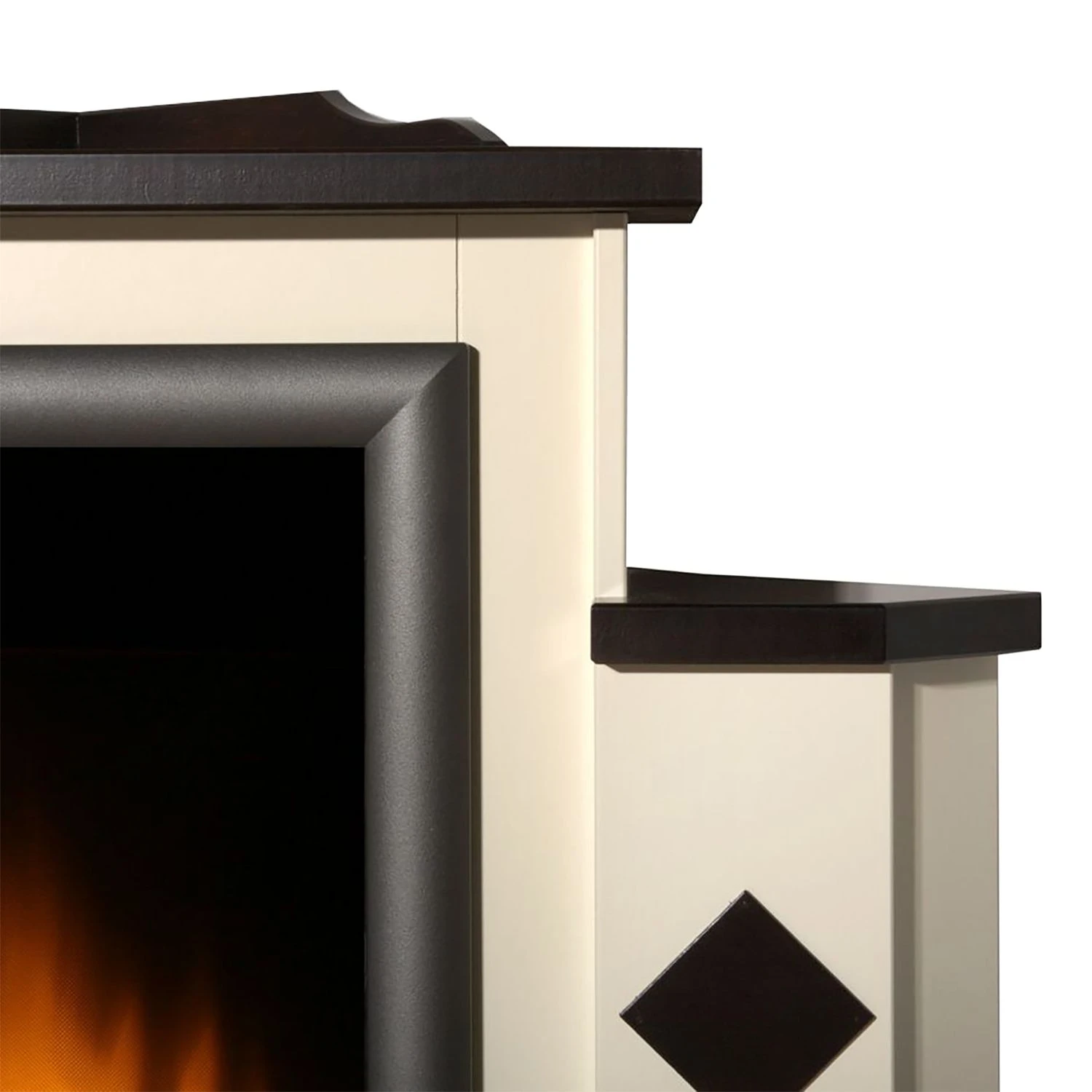 Montreux Elektro-Eckkamin Calabrio - Cremeweiß / Kolonialbraun 3 Montreux Elektro-Eckkamin Calabrio - Cremeweiß / Kolonialbraun – Bild 3